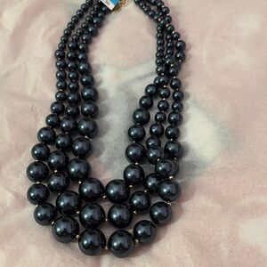 Charter Club Black Multi-Strand Beaded Necklace